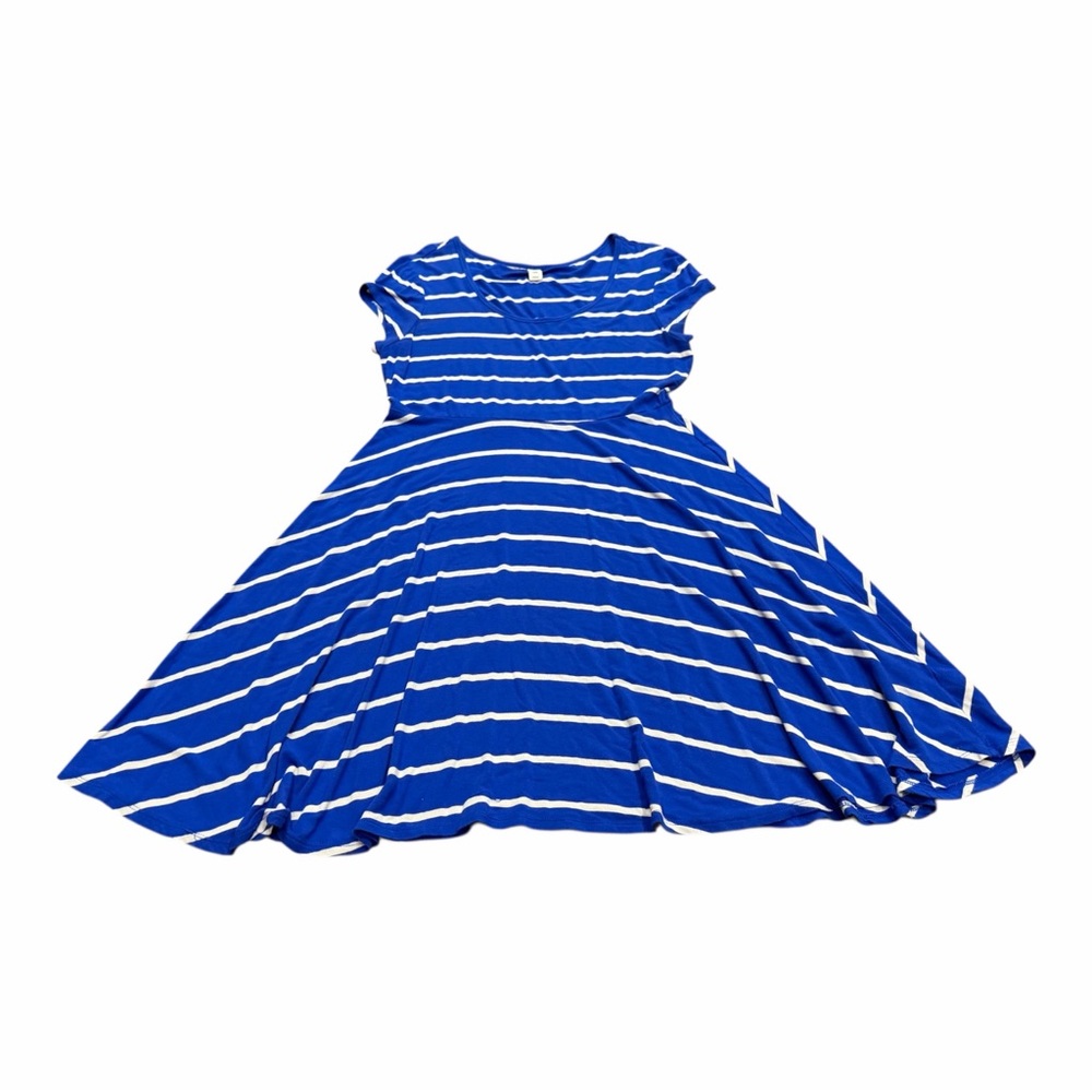 Old Navy Women’s Striped Swing Dress, Size Large, Knee Length, Blue White